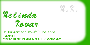 melinda kovar business card